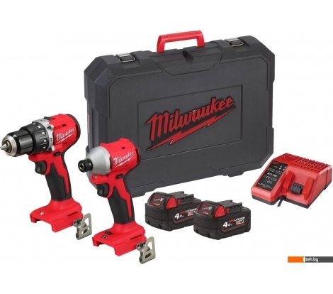  - Наборы электроинструментов Milwaukee M18 BLCPP2A-402C 4933492827 (шуруповерт, винтоверт, 2 АКБ, кейс) - M18 BLCPP2A-402C 4933492827 (шуруповерт, винтоверт, 2 АКБ, кейс)