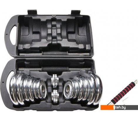  - Гантели, гири, штанги Atlas Sport хромированных в чемодане 20 кг (2x10 кг) - хромированных в чемодане 20 кг (2x10 кг)