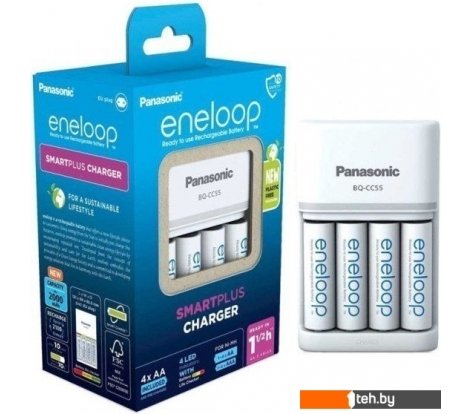  - Батарейки, аккумуляторы, зарядные Panasonic Smart & Quick Charger K-KJ55MCD40E (с аккумуляторами) - Smart & Quick Charger K-KJ55MCD40E (с аккумуляторами)