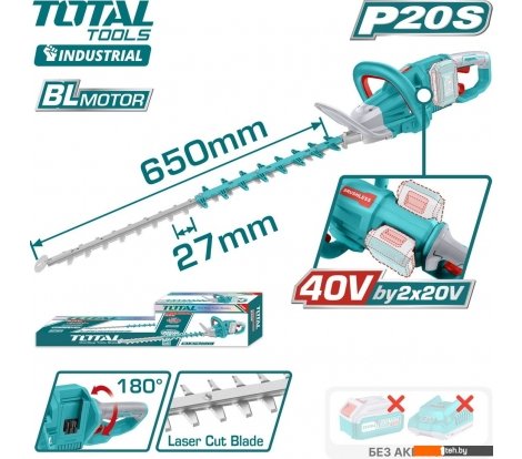  - Кусторезы и садовые ножницы Total THTLI40028 (без АКБ) - THTLI40028 (без АКБ)