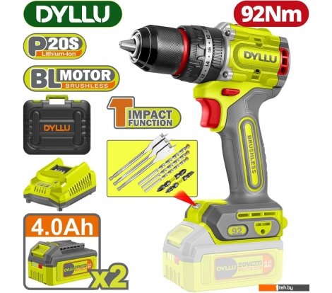  - Шуруповерты, гайковерты, электроотвертки Dyllu DTCDP9281 (с 2-мя АКБ, кейс) - DTCDP9281 (с 2-мя АКБ, кейс)