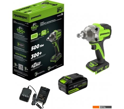  - Шуруповерты, гайковерты, электроотвертки Greenworks IW5500 3805007CUB (с 1-им АКБ) - IW5500 3805007CUB (с 1-им АКБ)