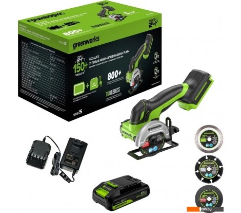  - Угловые шлифмашины (болгарки) Greenworks GD24UCS 3402007CUA (с 1-им АКБ) - GD24UCS 3402007CUA (с 1-им АКБ)