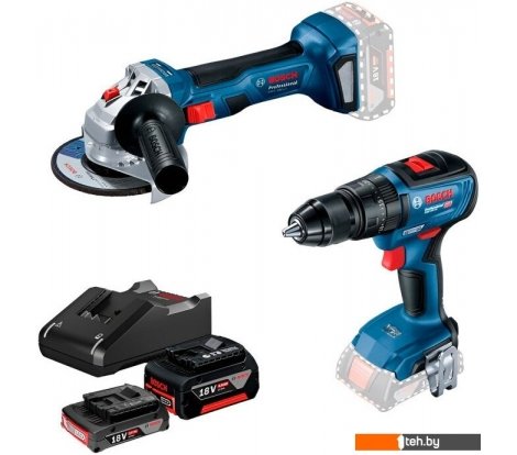  - Наборы электроинструментов Bosch 0615990M8S (болгарка, шуруповерт, 2 АКБ) - 0615990M8S (болгарка, шуруповерт, 2 АКБ)