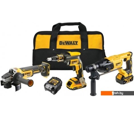  - Наборы электроинструментов DeWalt DCK308DM (перфоратор, шуруповерт, болгарка, 2 АКБ, сумка) - DCK308DM (перфоратор, шуруповерт, болгарка, 2 АКБ, сумка)