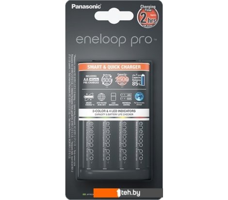  - Батарейки, аккумуляторы, зарядные Panasonic Smart-Quick Charger 4xAA 2500 mAh - Smart-Quick Charger 4xAA 2500 mAh