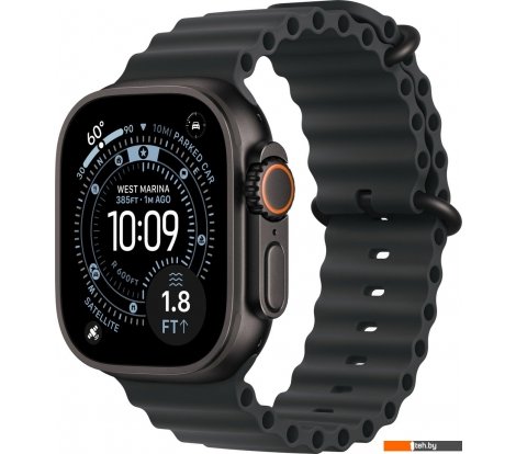  - Умные часы и браслеты Apple Watch Ultra 3 LTE 49 мм (титановый корпус, черный/черный, ремешок из эластомера) - Watch Ultra 3 LTE 49 мм (титановый корпус, черный/черный, ремешок из эластомера)
