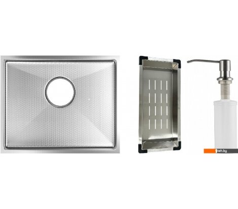  - Кухонные мойки Schtoff Undermount Best Decor Silver 5545 + коландер K-1 BLACK + дозатор SD-1 SILVER - Undermount Best Decor Silver 5545 + коландер K-1 BLACK + дозатор SD-1 SILVER