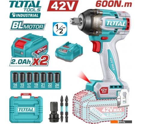  - Шуруповерты, гайковерты, электроотвертки Total TIWLI42602 (с 2-мя АКБ, кейс) - TIWLI42602 (с 2-мя АКБ, кейс)