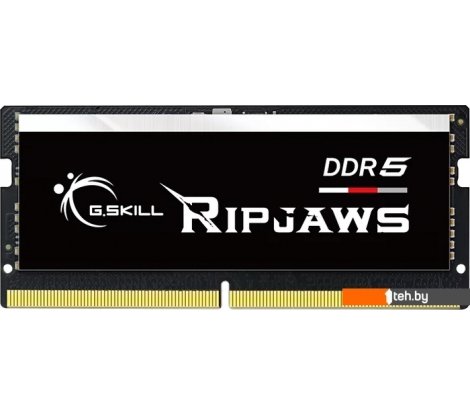  - Оперативная память G.Skill Ripjaws 16ГБ DDR5 SODIMM 4800МГц F5-4800S4039A16GX1-RS - Ripjaws 16ГБ DDR5 SODIMM 4800МГц F5-4800S4039A16GX1-RS