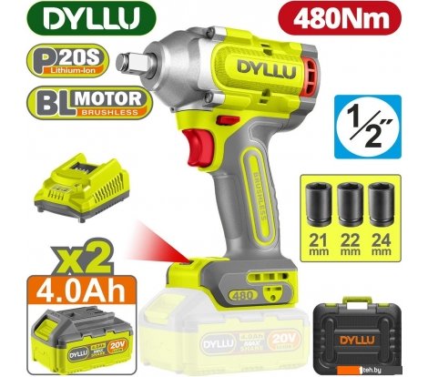  - Шуруповерты, гайковерты, электроотвертки Dyllu DTCD1B483 (с 2-мя АКБ, кейс) - DTCD1B483 (с 2-мя АКБ, кейс)