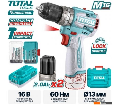  - Шуруповерты, гайковерты, электроотвертки Total TOSLI241199 (с 2-мя АКБ, кейс) - TOSLI241199 (с 2-мя АКБ, кейс)