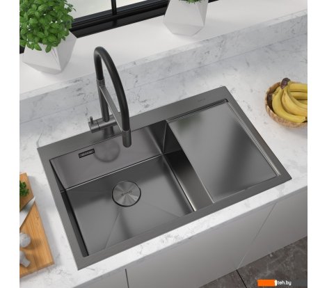  - Кухонные мойки Zorg ZRN 5080 Premium L PVD Gunblack - ZRN 5080 Premium L PVD Gunblack