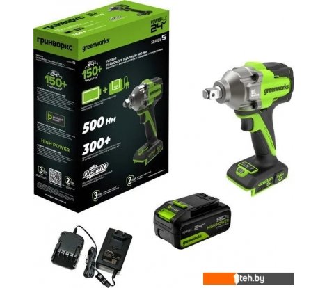  - Шуруповерты, гайковерты, электроотвертки Greenworks IW5500 3805007CUG (с 1-им АКБ) - IW5500 3805007CUG (с 1-им АКБ)