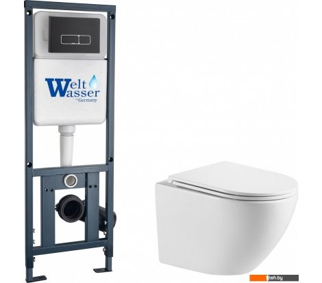  - Унитазы WeltWasser Marberg 410 + Merzbach 043 GL-WT + Mar 410 SE MT-BL - Marberg 410 + Merzbach 043 GL-WT + Mar 410 SE MT-BL