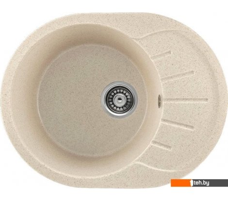  - Кухонные мойки Saniteco Pura (бежевый с сифоном) - Pura (бежевый с сифоном)