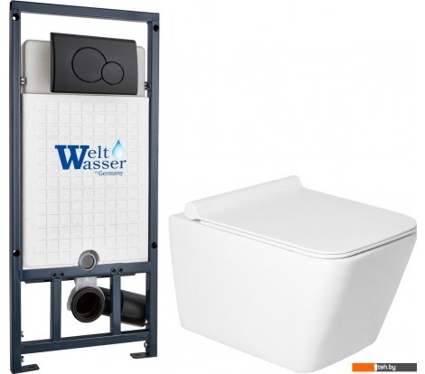  - Унитазы Saniteco KW-9004W в комплекте с инсталляцией + Marberg 507 RD MT-BL + Marberg 507 - KW-9004W в комплекте с инсталляцией + Marberg 507 RD MT-BL + Marberg 507