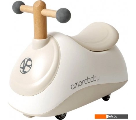  - Каталки, педальные машинки Amarobaby Enjoy AB24-7NJ/0012 (белый/коричневый) - Enjoy AB24-7NJ/0012 (белый/коричневый)