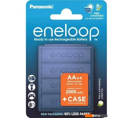  - Батарейки, аккумуляторы, зарядные Panasonic Eneloop AA BK-3MCDE/4CP+case (4 шт) - Eneloop AA BK-3MCDE/4CP+case (4 шт)