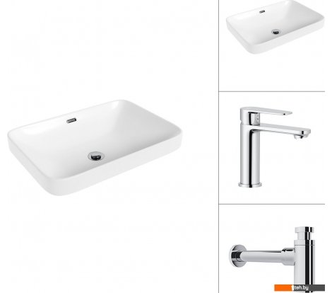  - Умывальники Lauter 21441B + Moon 21СK691C с сифоном 21635CH (хром) - 21441B + Moon 21СK691C с сифоном 21635CH (хром)