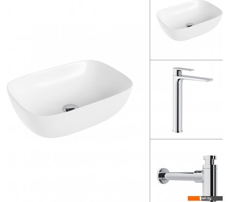  - Умывальники Lauter 21493A + Reef 21CK8678C с сифоном 21635CH (хром) - 21493A + Reef 21CK8678C с сифоном 21635CH (хром)