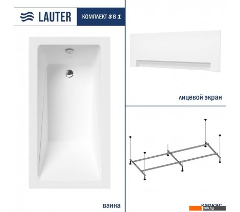  - Ванны Lauter Estelle 130х70 21206030 (с каркасом и белым лицевым экраном) - Estelle 130х70 21206030 (с каркасом и белым лицевым экраном)