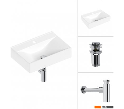  - Умывальники Lauter 21887B + клапан 21190CH + сифон 21635CH (хром) - 21887B + клапан 21190CH + сифон 21635CH (хром)