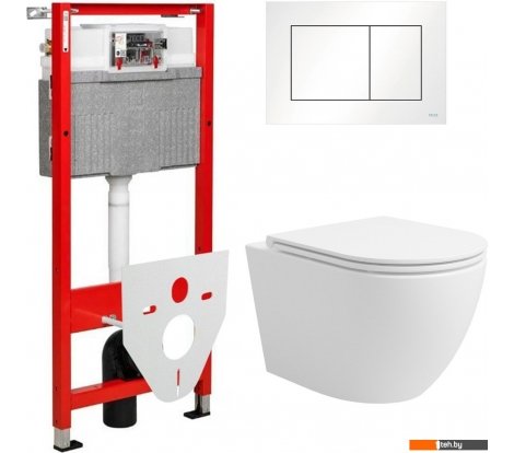  - Унитазы Lauter Vortex 2110830 + TECE Kit 9400413 с кнопкой (белый) - Vortex 2110830 + TECE Kit 9400413 с кнопкой (белый)