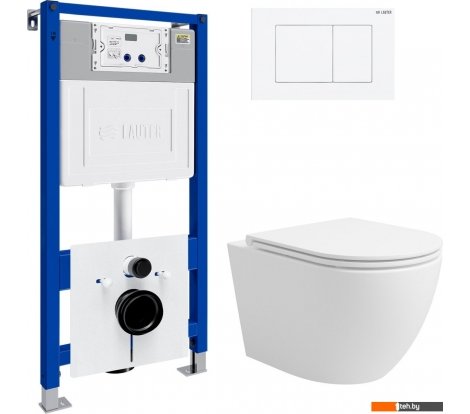  - Унитазы Lauter Vortex 2110830 с кнопкой 219702J (прямоугольная, белый) - Vortex 2110830 с кнопкой 219702J (прямоугольная, белый)