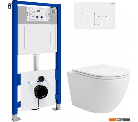  - Унитазы Lauter Vortex 2110830 с кнопкой 219702F (квадратная, белый) - Vortex 2110830 с кнопкой 219702F (квадратная, белый)