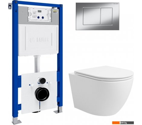  - Унитазы Lauter Vortex 2110830 с кнопкой 219701J (прямоугольная, хром) - Vortex 2110830 с кнопкой 219701J (прямоугольная, хром)