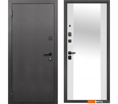  - Металлические двери Guard Зеркало 96x205 левая (серебристый/белый матовый) - Зеркало 96x205 левая (серебристый/белый матовый)