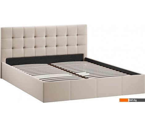  - Кровати Трия Эмма с ПМ 160x200 (велюр Confetti Cream) - Эмма с ПМ 160x200 (велюр Confetti Cream)