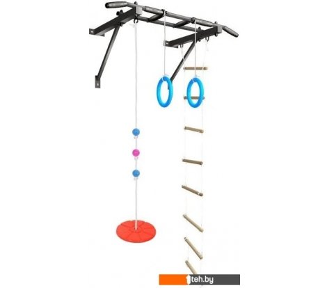  - Силовые тренажеры Absolute champion Оптимист АЧ 10045 (тарзанка, лестница, кольца, черный, черные ручки) - Оптимист АЧ 10045 (тарзанка, лестница, кольца, черный, черные ручки)