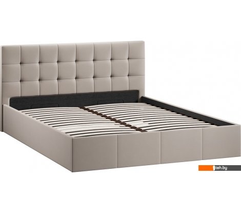  - Кровати Трия Эмма с ПМ 160x200 (велюр Confetti Smoke) - Эмма с ПМ 160x200 (велюр Confetti Smoke)