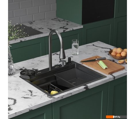  - Кухонные мойки Roxen Stage Plus 560250-60B многофункциональная 8 в 1 (60*48/графит) - Stage Plus 560250-60B многофункциональная 8 в 1 (60*48/графит)