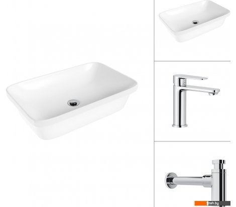  - Умывальники Lauter 21370 + Moon 21СK691C с сифоном 21635CH (хром) - 21370 + Moon 21СK691C с сифоном 21635CH (хром)