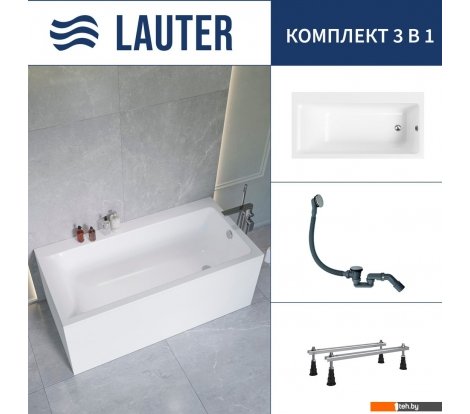  - Ванны Lauter Seraphina 160x80 2112160R (с ножками и сифоном 21Y31000 хром) - Seraphina 160x80 2112160R (с ножками и сифоном 21Y31000 хром)