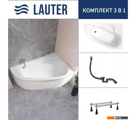  - Ванны Lauter Valencia 150x100 2102150R (с ножками и сифоном 21Y31002 белый) - Valencia 150x100 2102150R (с ножками и сифоном 21Y31002 белый)