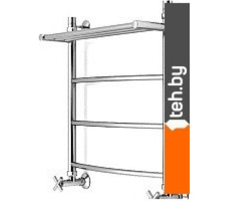  - Полотенцесушители Granula Классик 50x60 с полкой (нижнее подключение) - Классик 50x60 с полкой (нижнее подключение)