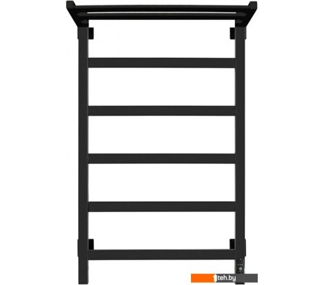  - Полотенцесушители Granula Квадро 50x80 с полкой (терморегулятор, черный матовый) - Квадро 50x80 с полкой (терморегулятор, черный матовый)