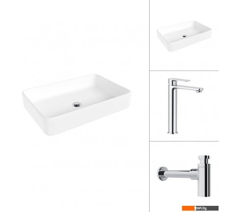  - Умывальники Lauter 21842 + Moon 21СK81691C с сифоном 21635CH (хром) - 21842 + Moon 21СK81691C с сифоном 21635CH (хром)