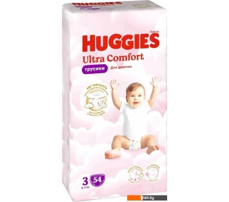  - Детские подгузники Huggies Ultra Comfort Mega 3 Girl (54 шт) - Ultra Comfort Mega 3 Girl (54 шт)