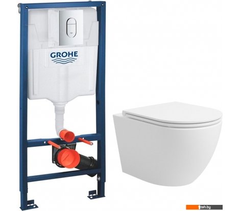  - Унитазы Lauter Vortex 2110830 + GROHE Rapid SL 39504000 с кнопкой (округлая, хром) - Vortex 2110830 + GROHE Rapid SL 39504000 с кнопкой (округлая, хром)