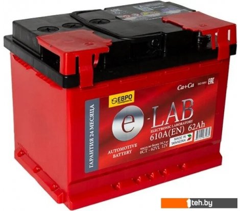  - Автомобильные аккумуляторы E-Lab 6СТ-62 R+ (62 А·ч) - 6СТ-62 R+ (62 А·ч)