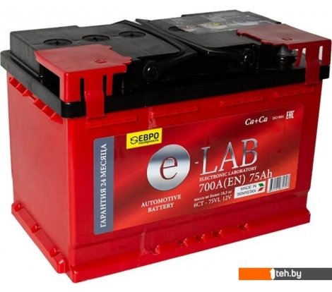  - Автомобильные аккумуляторы E-Lab 6СТ-75 R+ (75 А·ч) - 6СТ-75 R+ (75 А·ч)