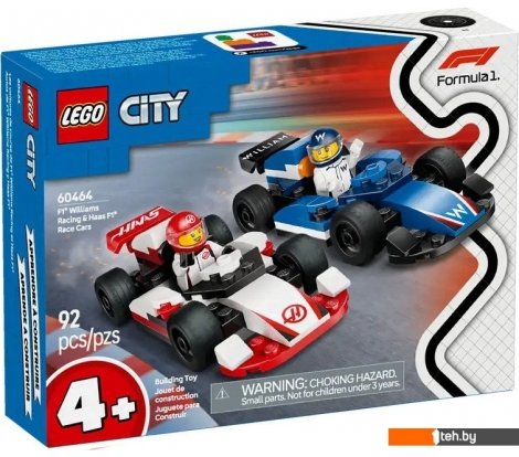  - Конструкторы LEGO City Formula 1 Гоночные автомобили Williams и Haas 60464 - City Formula 1 Гоночные автомобили Williams и Haas 60464