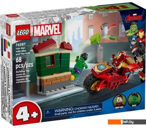  - Конструкторы LEGO Super Heroes Железный человек на мотоцикле и Халк 76287 - Super Heroes Железный человек на мотоцикле и Халк 76287