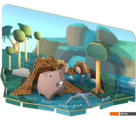  - Конструкторы Halftoys Animal Бобр с диорамой HA011 - Animal Бобр с диорамой HA011