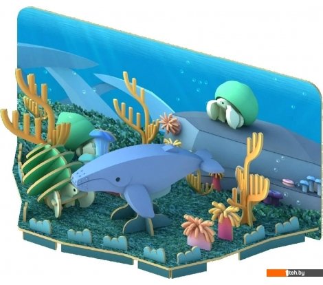  - Конструкторы Halftoys Ocean Горбатый кит с диорамой HO004 - Ocean Горбатый кит с диорамой HO004